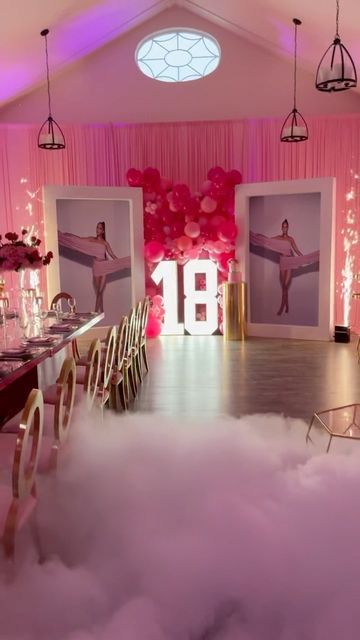 Sweet 18th Birthday Ideas Decoration, Pink Friday Party, Pink Sweet 16 Theme Ideas, All Pink Birthday Party Ideas, 21 Bday Ideas Decoration, Sweet 16 Color Theme Ideas, 16 Birthday Party Ideas Decoration, 18th Birthday Theme Ideas Decoration, 18th Birthday Idea