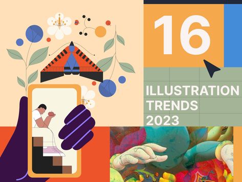 Every year, new illustration trends inspire designers to create something fresh and remarkable. Here's what's in store for 2023. Trending Illustration 2023, Illustration Design Trends 2023, Illustration 2023 Trends, 2023 Graphics Design Trends, 2023 Illustration Trends, 2024 Illustration Trends, Types Of Illustration Style, Illustration Trends 2023, Illustration Trends 2024