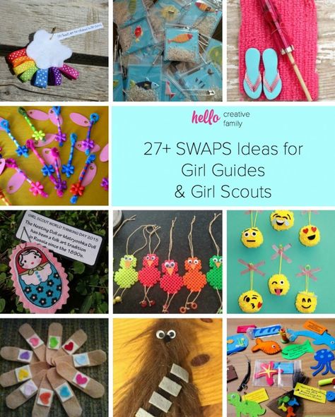 Girl Scout Swaps Ideas Easy, Swaps Ideas, Girl Scout Daisy Activities, Girl Scout Swaps, Diy Emoji, Girl Scout Troop Leader, Brownie Scouts, Scout Swaps, Scout Mom