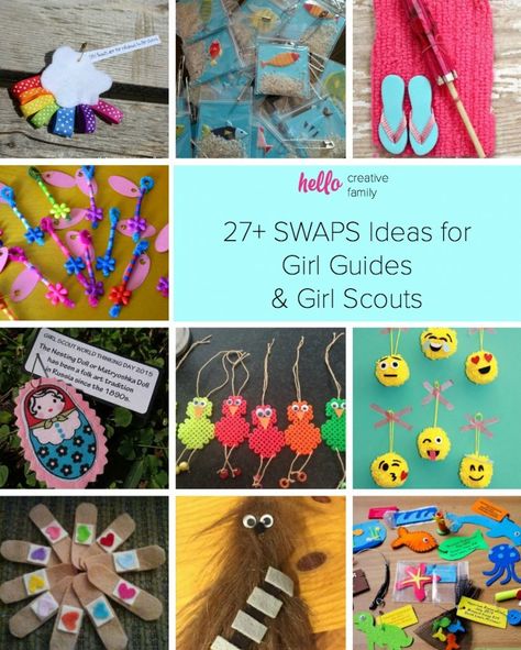 Girl Guides Activities, Girl Scout Swaps Ideas Easy, Swaps Ideas, Girl Scout Daisy Activities, Girl Scout Swaps, Diy Emoji, Girl Scout Troop Leader, Scout Swaps, Scout Mom