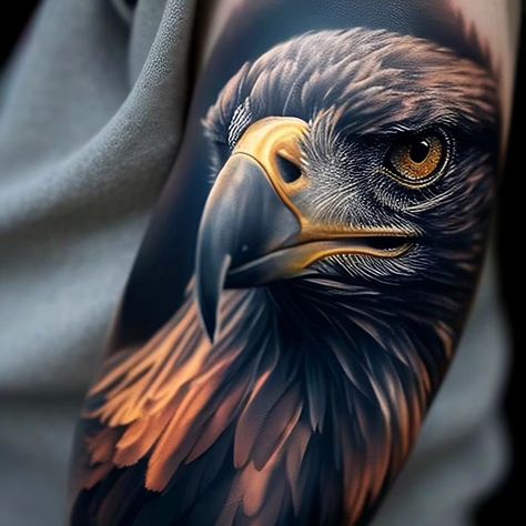 Monster Crawling en Instagram: “[An eagle earns its honor from the storms it endures.] > Design by the MonsterCrawling team. < . . . #tattoo #tattoos #tattooed…” Golden Eagle Tattoo, Eagle Tattoo Forearm, Eagle Back Tattoo, Eagle Shoulder Tattoo, Bald Eagle Tattoos, Eagle Head Tattoo, Tigh Tattoo, Adler Tattoo, Cover Up Tattoos For Men