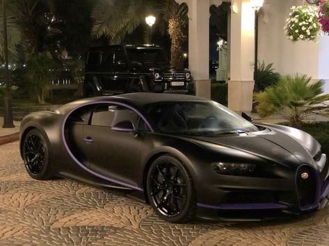 Bugatti Chiron Sport in fully exposed Matte Black carbon fiber w/ Purple accents Photo taken by: @mn on Instagram Owned by: @mn on Instagram Bugatti Chiron Black, Bugatti Chiron Sport, Two Door Jeep Wrangler, Motivation Hustle, Work Lifestyle, Cool Truck Accessories, Purple Car, Aesthetic Cool, Ford Mustang Car