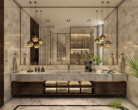 تصميم دورة مياه, Hotel Bathroom Design, Casas Country, Bathrooms Luxury, Modern Luxury Bathroom, Best Kitchen Design, Luxury Bathroom Master Baths, Washroom Decor, تصميم داخلي فاخر