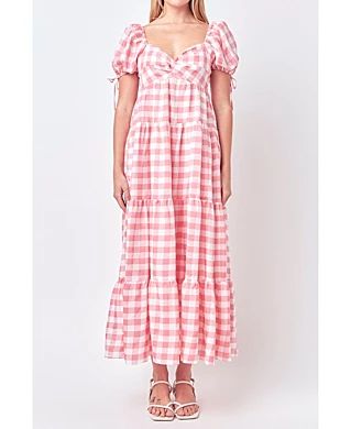 Casual Dresses for Women: Formal, Casual & Party Dresses - Macy's Dresses For Women Formal, Pink Gingham Dress, Faux Shearling Vest, Black White Maxi Dress, Pink Dress Casual, English Factory, Maxi Dress Sale, Casual Party Dresses, Pink Gingham