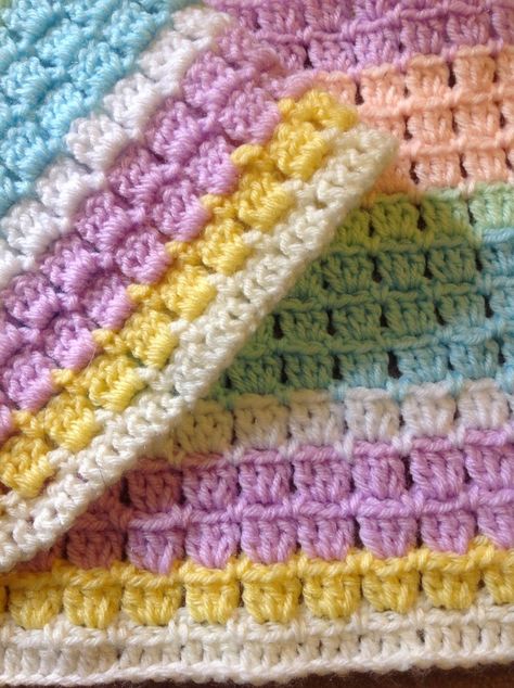 OYA's WORLD- Crochet-Knitting: Crochet: BLOCK STITCH Baby Blanket Block Stitch Crochet, Crochet Block Stitch, Block Stitch, Block Crochet, Crochet Unique, Blanket Free Crochet Pattern, Crochet Blanket Afghan, Baby Afghan Crochet, Crochet Blocks