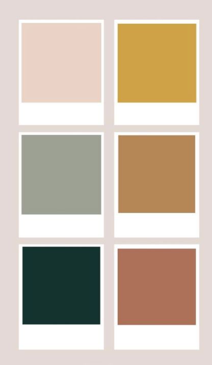 Green, pink, yellow, orange Terracotta Orange Color Schemes, Yellow Pink Color Scheme, Bedroom Green Palette, Bedroom Color Schemes Pink And Green, Yellow Bedroom Palette, Yellow Orange Bathroom, Yellow Orange Bathroom Ideas, Orange Yellow Green Bedroom, Yellow Interior Color Palette