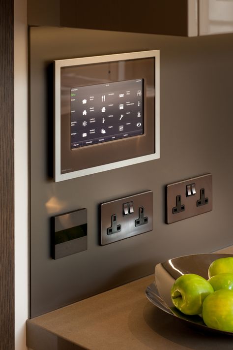 Modern Smart Home Interior, New House Technology, Smart Home Solutions, Modern Technology Art, Smart Home Design Interiors, Switches And Sockets Modern, Smart Home Technology Interior Design, Automated Home, Smart House Design