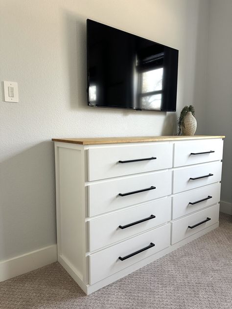 Ikea Malm Dresser Hack - Shanty 2 Chic Upcycling, Ikea Malm Dresser Hack, Malm Dresser Hack, Diy Dresser Build, Building Drawers, Diy Modern Farmhouse, Ikea Malm Hack, Dresser Hack, Hemnes Dresser