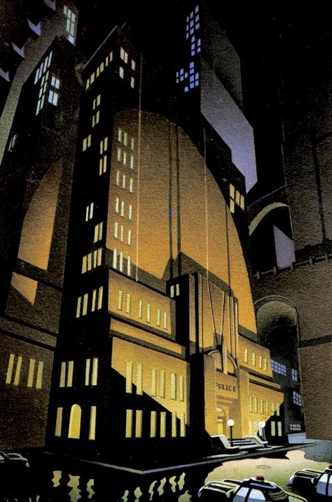 Tales from Weirdland on Twitter: "Some more backgrounds from BATMAN: THE ANIMATED SERIES (1992).… " Batman Art, Art Deco City, Dark Deco, Batman Canvas, Batman Poster, Batman Artwork, Batman The Animated Series, Deco Poster, Art Deco Posters