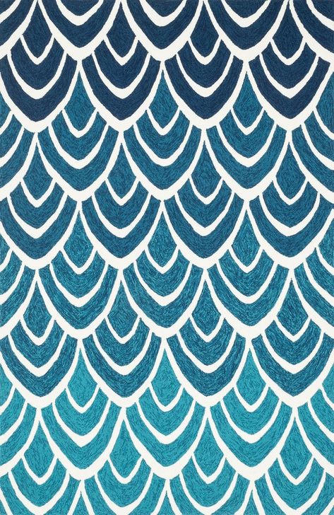 Loloi Venice Beach VB-20 Blue / Multi Area Rug L Wallpaper, Fish Scale Pattern, Scandinavian Pattern, Textil Design, Print Texture, Scale Pattern, Plakat Design, Wavy Lines, Boho Pattern