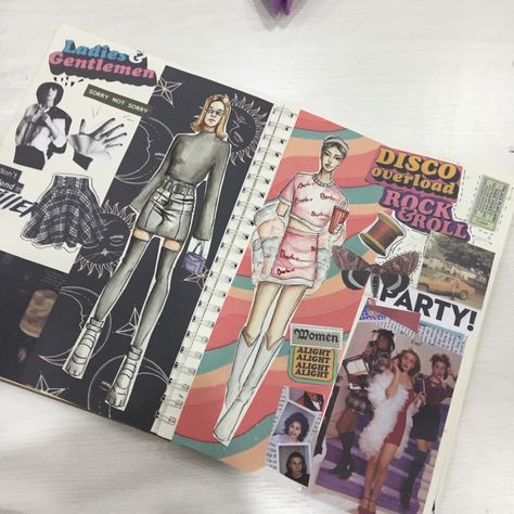 Fashion Student Aesthetic Drawing, Art Portfolio Fashion, Fashion Gcse Sketchbook, Fashion Sketch Book Cover Ideas, Fashion Art Sketchbook, Fashion And Textiles Sketchbook, Fashion Research Sketchbook, Fashion Art Portfolio, Sketchbook Fashion Ideas