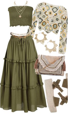 boho hippie Outfit | ShopLook Couture, Indian Boho Outfits Aesthetic, Bohieman Outfit Women, Jeans Styling Ideas Women, 70s Outfits Ideas For Women, Boho Outfits Shein, Mystic Outfits Boho Style, Shein Boho Outfits, Bohemian Earthy Outfits