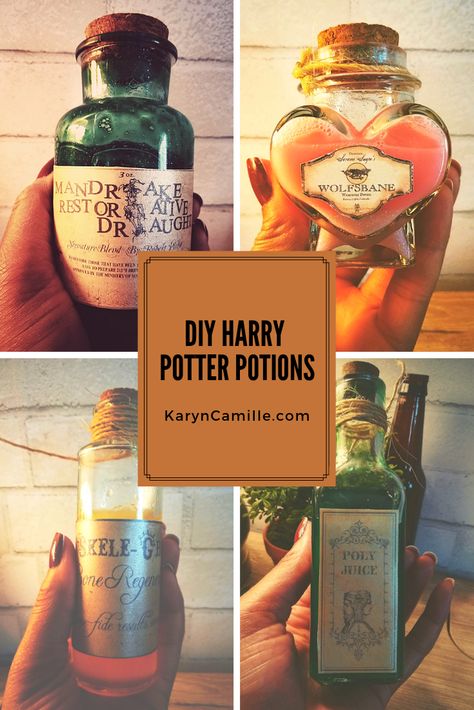 Harry Potter Potions Diy, Harry Potter Decor Diy, Diy Harry Potter Potions, Mandrake Diy, Harry Potter Potions Recipes, Diy Mandrake, Harry Potter Party Decorations Diy, Harry Potter Mandrake, Party Harry Potter