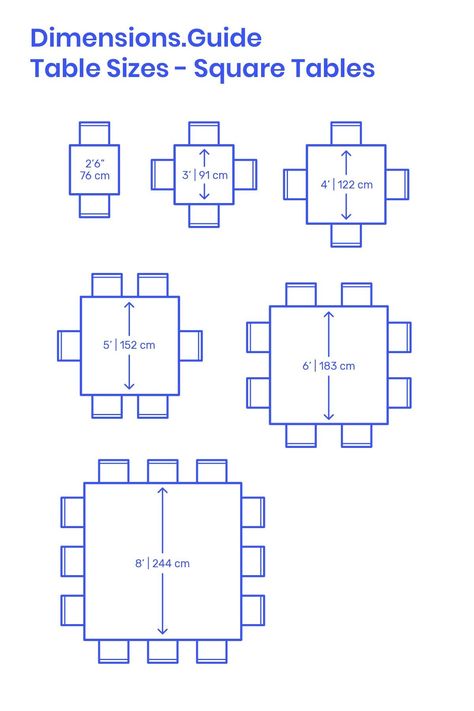 8 Person Dining Table, Square Dining Room Table, Square Kitchen Tables, Dining Room Layout, Table For 12, Dining Table Sizes, Square Kitchen, Dining Table Dimensions, Furniture Dimensions