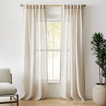 Hand-embroider or machine-embroider designs onto the curtains for a custom, artisanal feel. Linen Curtains Living Room, Curtain Photography, Mid Century Curtains, Window Treatments Sheer, Ivory Curtains, Sheer Linen Curtains, Linen Curtain, Curtains Living, Modern Curtains