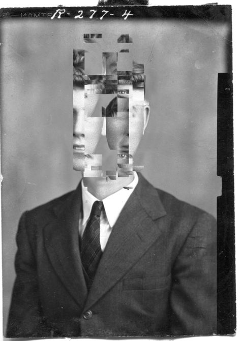 failed memories 4. by david szauder, via Behance (2013, digital art) Lack Of Identity Art, David Szauder, Andy Butler, Sports Merch, Memory Artwork, Photo Composite, Face Collage, Human Memory, Photograph Art