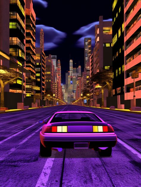 car and city inspired by old video game graphics Created by Menteverse. Do not use or reproduce without permission. Car Video Game Aesthetic, Indie Video Game Aesthetic, Retro Video Games Aesthetic, 2000s Gaming Aesthetic, Old 3d Games Aesthetic, 80s Video Game Aesthetic, Vintage Video Game Aesthetic, Retro Game Aesthetic, Old Games Aesthetic