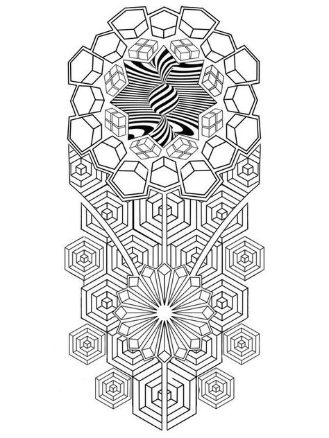 Make a Statement: 25 Stencil Tattoo Ideas for Men Geometric Mandala Tattoo Sleeve, Geometric Tattoo Outline, Stencil Tattoo Ideas, Stencil Tattoos, Geometric Tattoo Stencil, Geometric Tattoo Sleeve Designs, Hexagon Tattoo, Geometric Tattoo Pattern, Geometric Mandala Tattoo