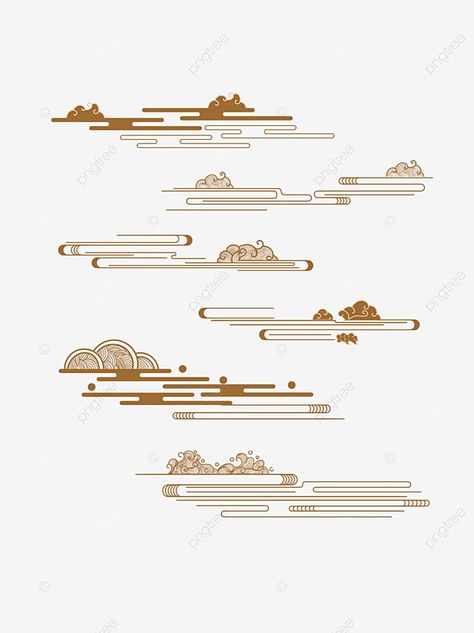 Chinese Cloud Illustration, Chinese Cloud Pattern, Chinese Graphic Design, Chinese Clouds, Chinese Style Design, Cloud Illustration, Chinese Element, Chinese Patterns, 4 Elements