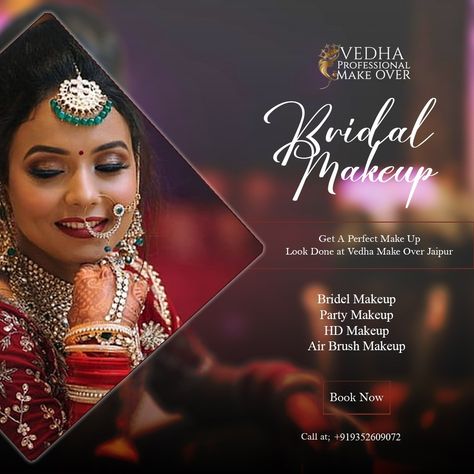 Get A Perfect Makeup Look Done By Vedha MakeOver Bridal Makeup Poster Design, Makeup Poster Ideas, Makeup Ads Design, Makeup Creative Ads, Makeup Poster Design, Makeup Artist Poster, Perfect Makeup Look, Bridal Makeup Services, Makeup Artist Logo Design