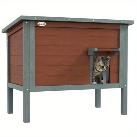 Faster shipping. Better service Cat Outdoor Shelter, Outdoor Cat Shelter Cold Weather, Cat Houses Outdoor, Cat House Outdoor, Insulated Cat House, Outside Cat House, Feral Cat Shelter, Cat House Plans, Feral Cat House