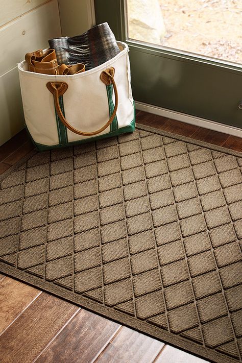 Keep dirt, water, mud and muck outside where they belong. Our superdurable, American-made rugs are designed to stand up to years of foot traffic – and they'll look great while they do it. L.L.Bean Waterhog Mats. Entryway Mat Indoor, Front Door Rugs Indoor, Waterhog Mat, Front Door Mat Indoor, Inside Door Mat, Door Mat Entryway, Indoor Mats, Apartment Entrance, Front Door Rugs