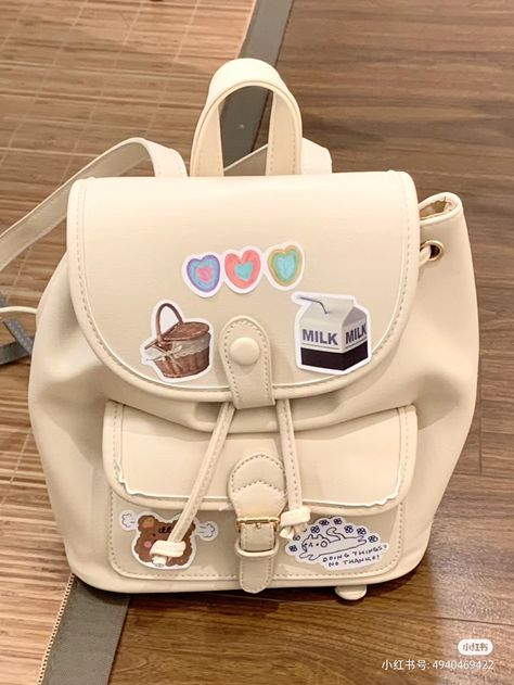 Tas Serut Aesthetic, Tas Sekolah Korean Style, Cute School Bags, Paper Bag Design, Tas Mini, Stylish School Bags, Cute Mini Backpacks, My Style Bags, Cute Wallets