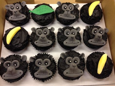 Related image Minions, Gorilla Tag Cupcakes, Gorilla Cake Birthdays, Gorilla Party Ideas, Gorilla Birthday Cake, Gorilla Cupcakes, Gorilla Birthday Party, Gorilla Cake, Birthday Cake Man