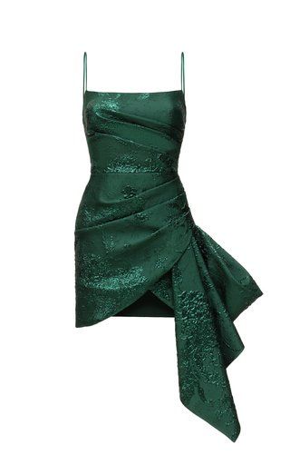 Ok, Kahrina wouldn't wear this bc medieval fantasy but Kahrina WOULD wear, you know what I'm saying? Green Short Prom Dress, Dress Mini Prom, Prom Dress Mini, Party Dress Style, Mini Prom Dress, Jacquard Mini Dress, Mini Prom Dresses, Looks Party, Mode Kpop