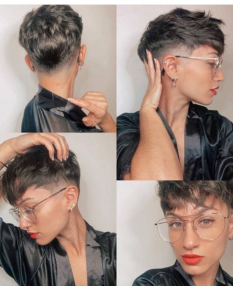 Woman With Short Hair, Androgynous Hair, Edgy Pixie, Blonde Pixie Hair, Pixie Haircut For Thick Hair, Short Hair Undercut, Super Short Hair, Edgy Short Hair, Undercut Pixie