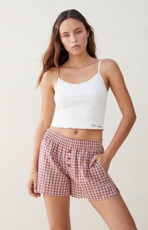 Boxer Shorts For Women Outfit, Plaid Boxer Shorts, Boxers Outfit, Boxer Shorts For Women, Plaid Boxers, Cute Boxers, 2000s Fashion Outfits, Cute Everyday Outfits, Boxer Shorts