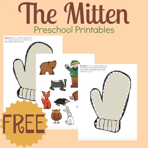 Your preschoolers will love this hands-on activity and free printable to go along with Jan Brett's "The Mitten." This book is perfect for winter homeschool! The Mitten Book Activities, Homeschooling Preschool, Jan Brett, The Mitten, Winter Preschool, Homeschool Lesson, Preschool Education, Homeschool Printables, Fun Activities To Do