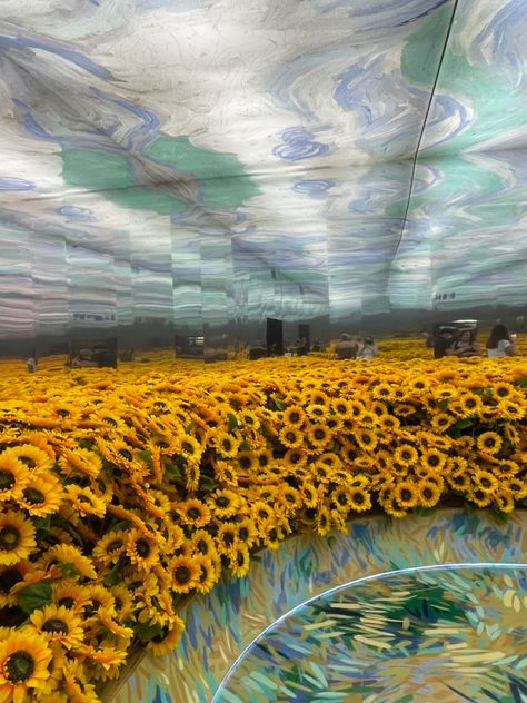 @ vincent van gogh alive in bris, aus. ig clareeburkett Flower Beds, Vincent Van Gogh, Van Gogh Alive, Van Gogh Sunflower, Van Gogh Exhibition, Van Gogh Sunflowers, Fotos Aesthetic, Vincent Van, Photo Inspo