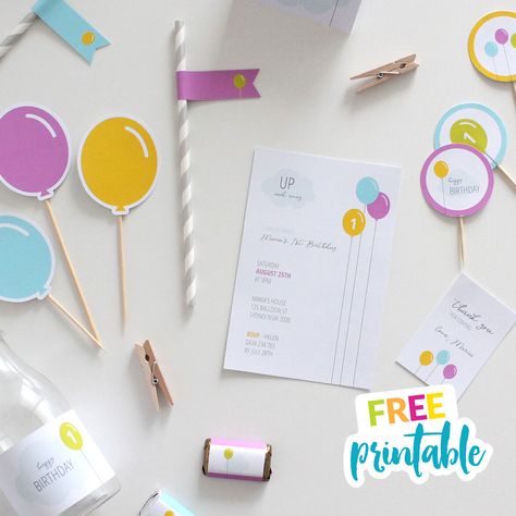 Free printables for your next party Party Planner Template, Half Birthday Party, Free Birthday Printables, Birthday Goodie Bags, Birthday Cartoon, Party At Home, Pastel Party, Printable Party Decorations, Birthday Party Printables