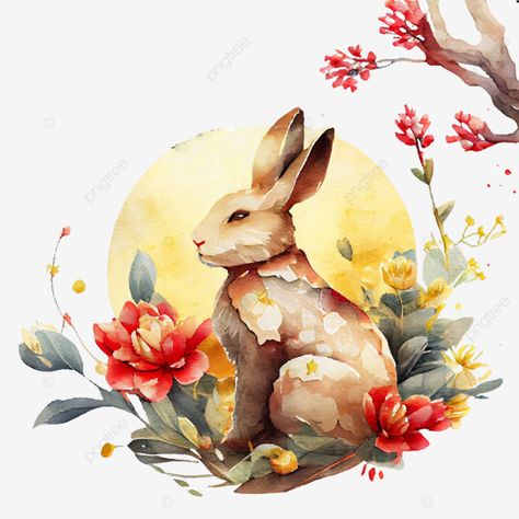 Year Of The Rabbit Art, Rabbit Year Chinese, Chinese Rabbit Year, Chinese New Year Animals, Chinese Rabbit, Rabbit Zodiac, Cny 2023, 2023 Chinese New Year, Zodiac Rabbit