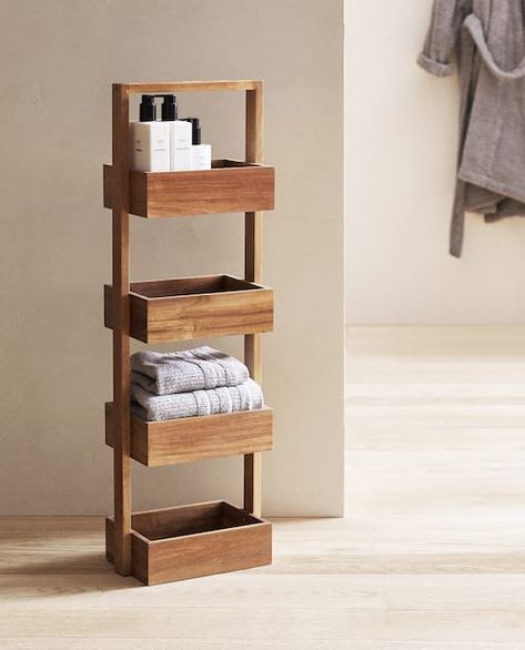 Zara Home, Bathroom Furniture, Zara Home Bathroom, Wood Storage Unit, Rustic Toilet Paper Holders, Bathroom Design Decor, Decoration Inspiration, Wooden Storage, Storage Unit