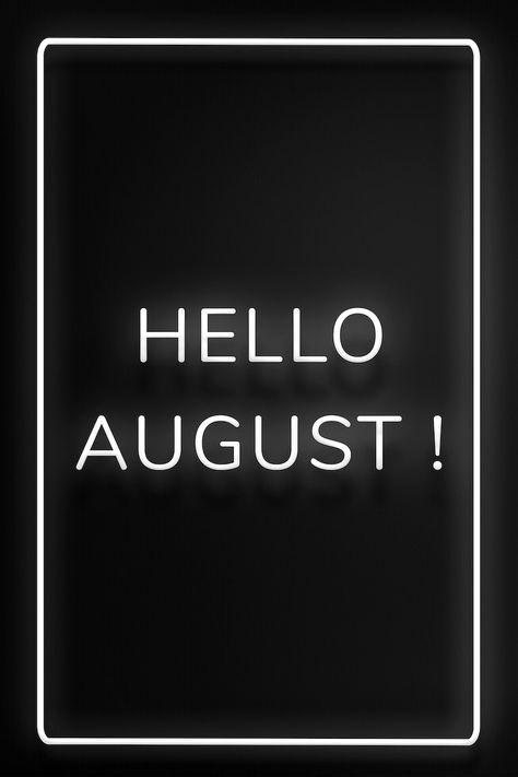 Neon frame Hello August! border text | free image by rawpixel.com / Hein Frame Aesthetic, Neon Frame, Aesthetic Neon, Leo Star Sign, Leo Star, Hello August, Free Illustration Images, Border Frame, Star Sign