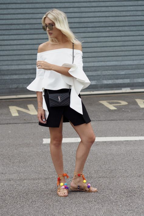 CHICWISH TOP | WHISTLES SKIRT | YSL BAG VIA FARFETCH | LE SPECS SUNGLASSES High Street Style, Le Specs Sunglasses, Ysl Bag, Le Specs, Small Changes, By Charlotte, An Outfit, Your Shoes, Shoes Uk