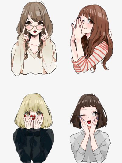 hand-painted beauty,beautiful illustration,quirky girl,hand-painted,beauty,beautiful,illustration,quirky,girl,girl clipart,collection clipart Quirky Girl, Best Friend Drawings, 흑백 그림, Drawings Of Friends, Dibujos Cute, Fete Anime, Anime Hair, Anime Drawings Tutorials, Girls Illustration