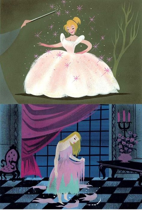 Mary Blair, Disney Concept Art, Mary Blair Illustration, Mary Blair Art, Modern Cinderella, Disney Illustration, Disney Artists, Mid Century Illustration, Disney Artwork