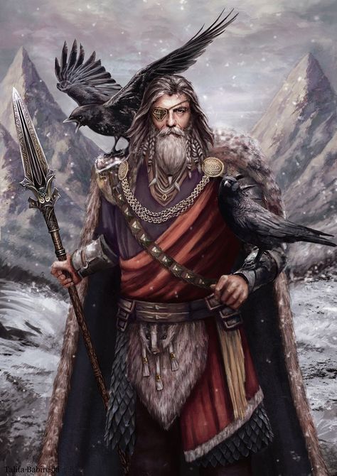 Valhalla Norse Mythology, Norse Thor Art, Odin God Art, Thor Artwork Norse Mythology, Odin Mythology Art, Odin Art Drawings, Nordic Art Norse Mythology, Odin Norse God, Nordic Gods Art