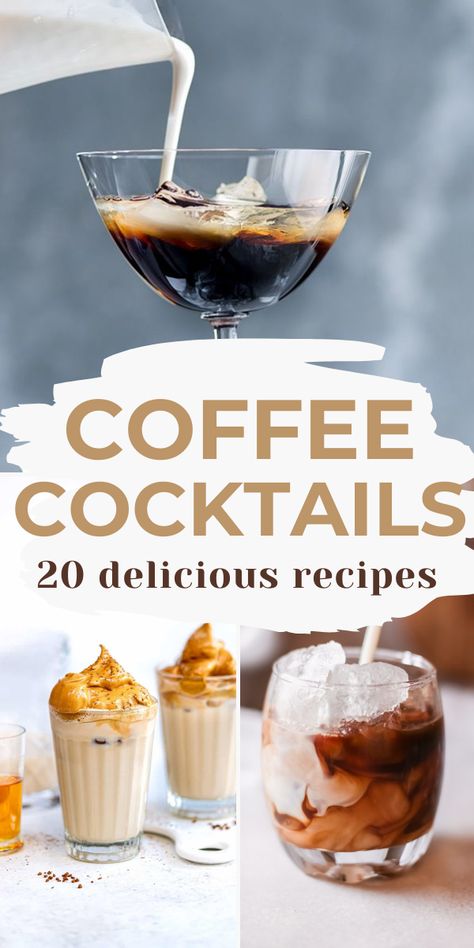 Alcholic Drink Coffee, Coffee Dessert Drinks, Winter Coffee Cocktails, Hot Coffee Liquor Drinks, Coffee Alcoholic Drinks Recipes, Coffee Booze Drinks, Hot Coffee Alcohol Drinks, How To Make Coffee Drinks At Home, After Dinner Coffee Cocktails