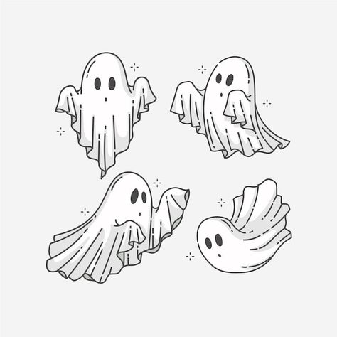 Halloween, Hand Drawn, Design, Cricut, Vector Hand, Halloween Ghosts, Cricut Design, Free Vector, Ghost