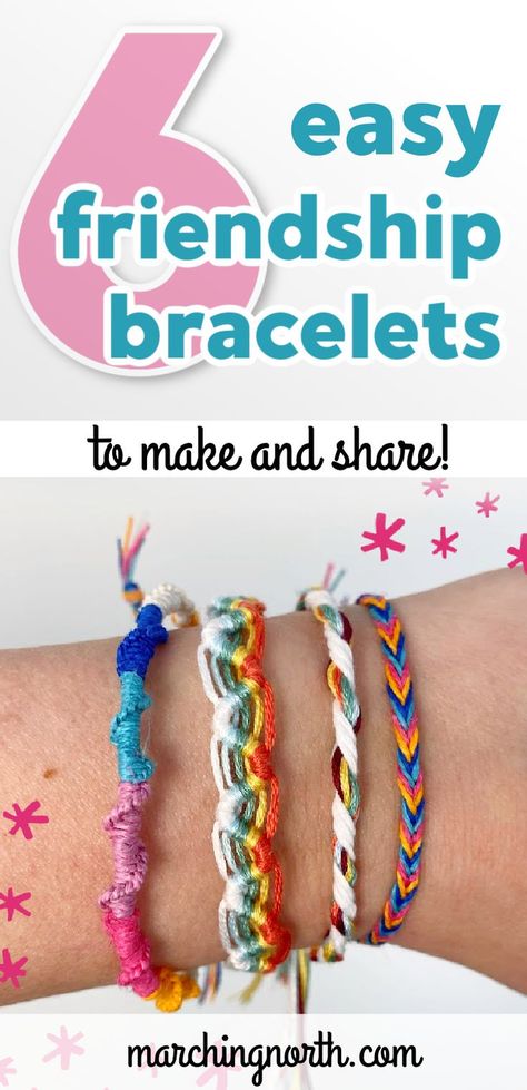 Friendship Bracelet Patterns Chinese Staircase, Friendship Bracelets Fishtail, Frenship Braclet Easy Diy, V Friendship Bracelet Pattern, How To Make Embroidery Thread Bracelet, 80s Friendship Bracelets, Friendship Bracelets 4 Strand, Floss Friendship Bracelet Patterns, Braiding Bracelets Diy Tutorials