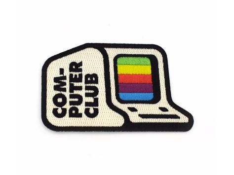 Computer Club, Retro Patch, Jaket Denim, Trendy Fashion Accessories, Badge Design, Patch Design, Pin And Patches, Embroidery Patches, Enamel Pin