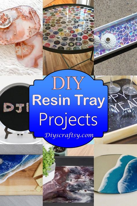 24 DIY Resin Tray Projects - How To Make a Resin Tray Diy Epoxy Resin Jewelry Making, Clear Epoxy Resin Projects, Resin Trivets Diy, Epoxy Resin Serving Tray Diy, Resin In Wood Tray, Practical Resin Crafts, How To Make Epoxy Resin Tray, Simple Epoxy Resin Projects, Diy Epoxy Crafts