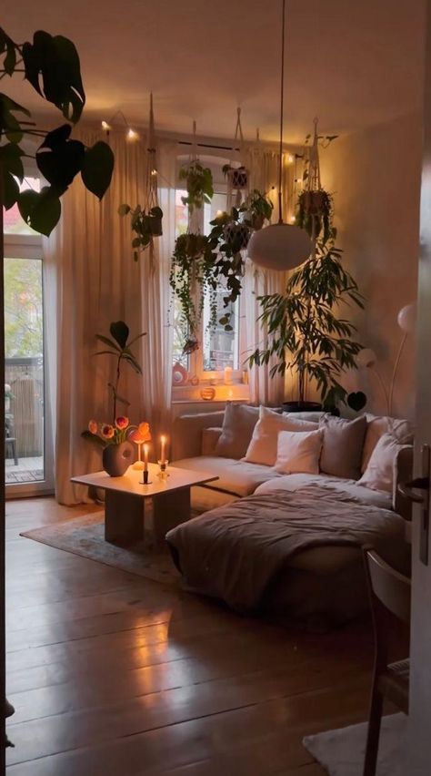 Looking to elevate your living space? Check out these stylish apartment decor ideas to transform your space into a chic oasis. From minimalist designs to bold statement pieces, find inspiration to make your apartment feel like home. Cozy Loft Decor, Apartment Inspo Cozy, Modern Bedroom Curtains, Stylish Apartment Decor, Curtains Designs, Cozy Lighting, Cozy Evening, Loft Decor, Bedroom Curtains