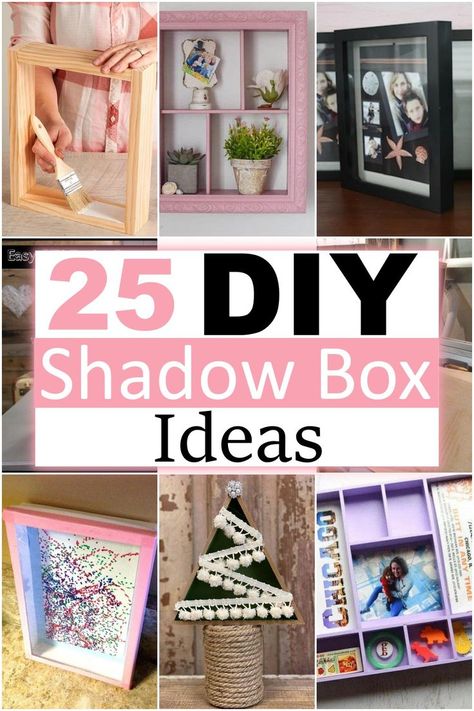 25 DIY Shadow Box Ideas That Can Make Easily Jewelry Shadow Box Display, Shadow Box Diorama Diy, Memorial Frames Diy, Picture Frame Shadow Box Diy, Personalized Shadow Box Ideas, Scrapbook Shadow Box Ideas, Shadowbox Memorial Ideas, Ideas For Shadow Boxes, Holiday Shadow Boxes