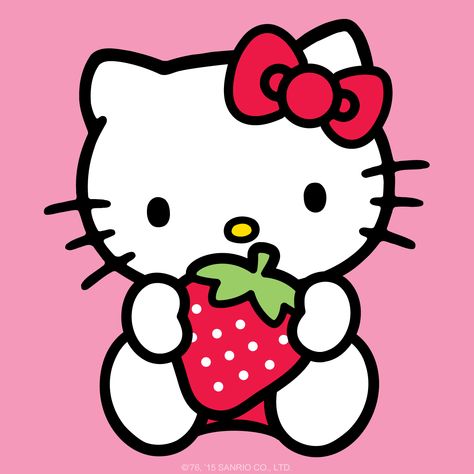 Strawberries, Hello Kitty, Kitty, On Twitter, Twitter