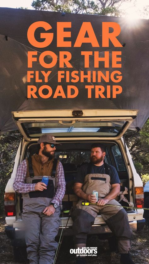 Hints of spring have sprung all over the Blue Ridge—which means it's time to start chasing trout and gearing up for the perfect fly fishing road trip with our newest gear guide.💦 🌿 🎣 Fly Tying Station, Trout Fishing Gear, Fishing Hacks, Pop Up Trailer, Waterproof Tent, Salmon Run, Fly Fishing Tips, Fly Fishing Gear, Build A Camper Van